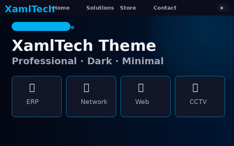 XamlTech Theme animated preview