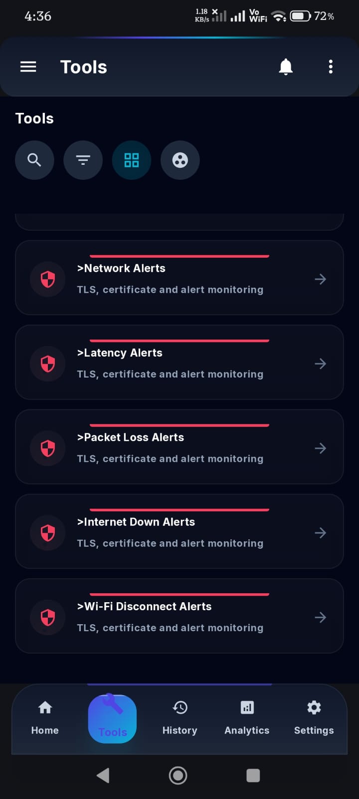 Network Copilot network alert monitoring