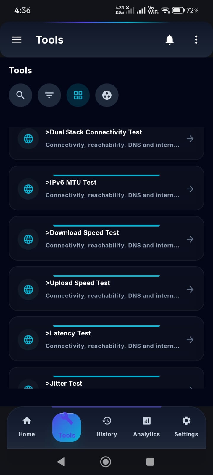 Network Copilot speed and latency tests